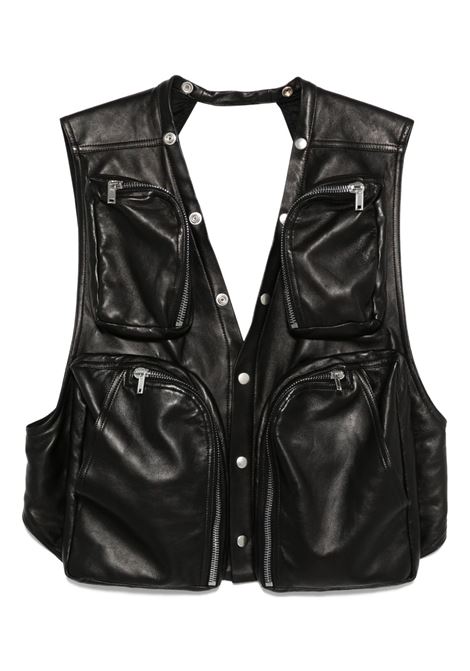 gilet cargo uomo nero RICK OWENS | RU02E1767 LBY09